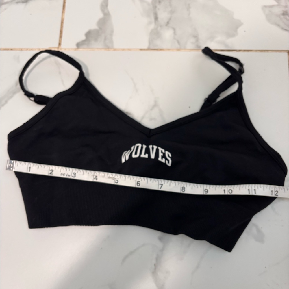 Darc Sport Black 'WOLVES' Bralette Top